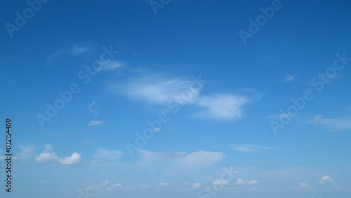 Majestic amazing blue sky with clouds. Clouds move in the blue sky. Timelapse.