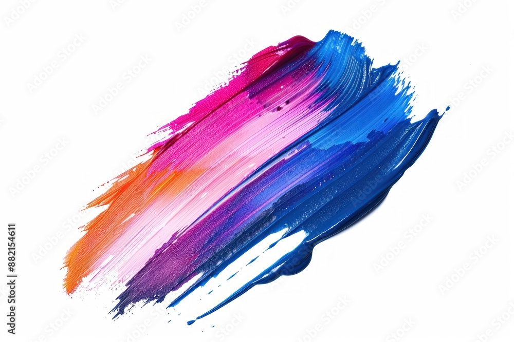 Vibrant Paintbrush color ink, Brushstroke Texture, Paint Smear Isolated on White Backdrop Vibrant Paintbrush color ink, Brushstroke Texture, Paint Smear Isolated on White Backdrop