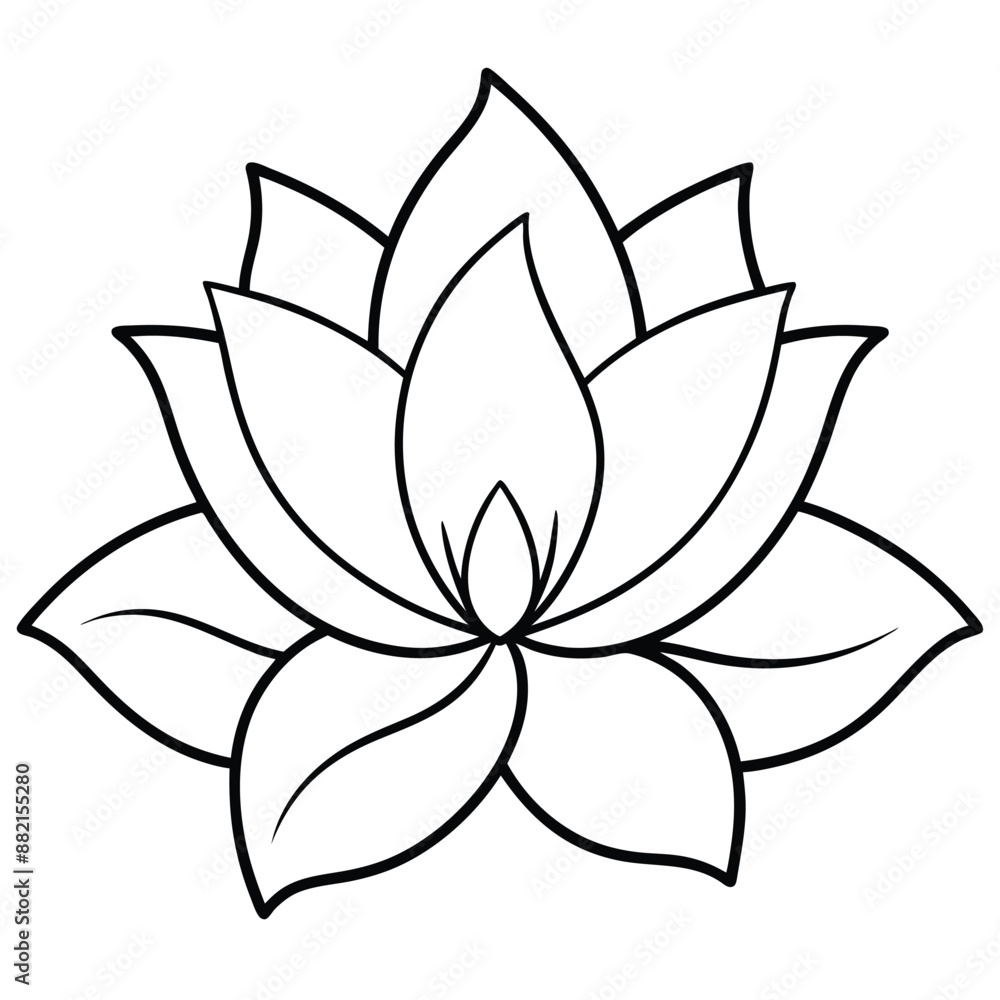 Flower silhouette with white background Flower silhouette with white background