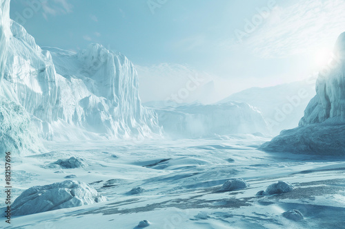 Wallpaper Mural 氷河期により氷の世界となった地球 Torontodigital.ca