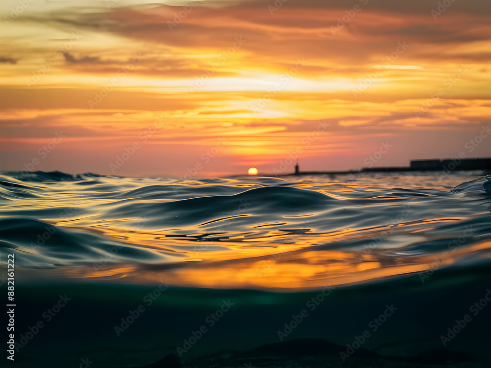 Vista serena que captura la esencia de una puesta de sol sobre el mar
Vista serena que captura la esencia de una puesta de sol sobre el mar