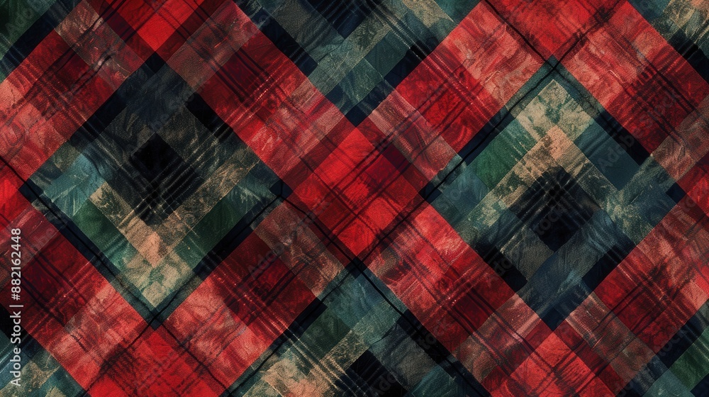 A classic tartan plaid pattern with intersecting lines in shades of red, green, and blue. The traditional design is both timeless and cozy. A classic tartan plaid pattern with intersecting lines in shades of red, green, and blue. The traditional design is both timeless and cozy.