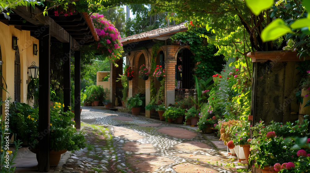 Naklejka premium Beautiful garden in Carmona, Spain