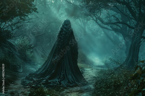 Hecate in Greek Mythology: Goddess of Magic in a Moonlit Forest