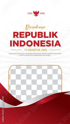 indonesian independence day celebration banner