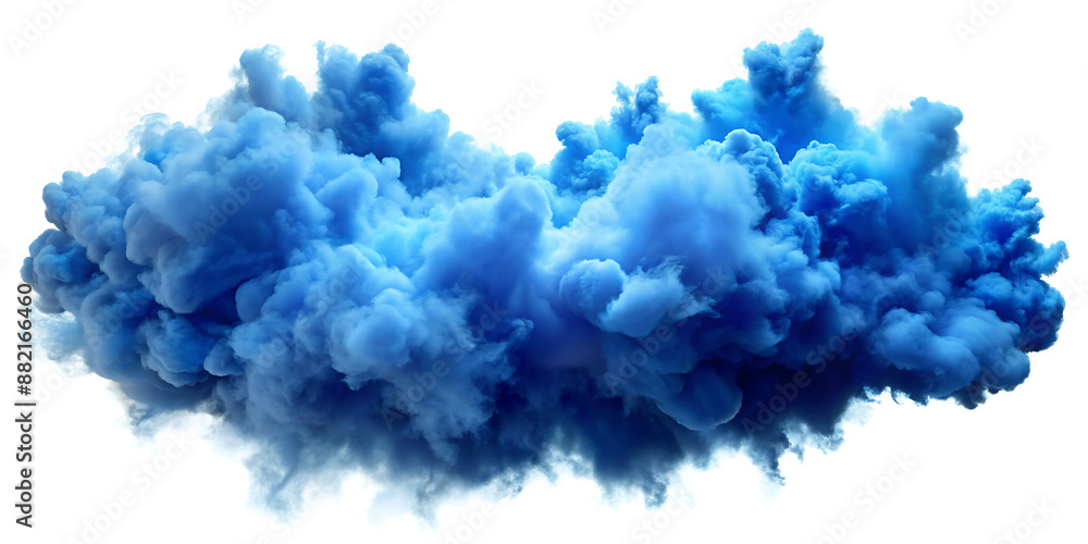 Fototapeta premium blue cloud on white background
