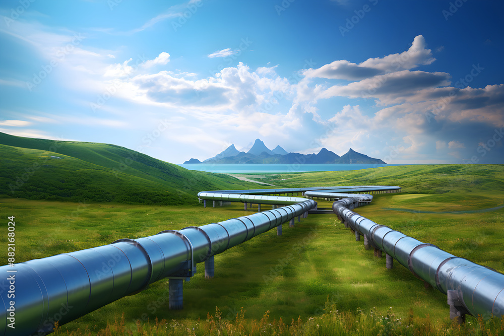 British Petroleum (BP) - Embodying Power and Purity of Energy Through Its Extensive Pipeline Network Across Serene Landscapes British Petroleum (BP) - Embodying Power and Purity of Energy Through Its Extensive Pipeline Network Across Serene Landscapes