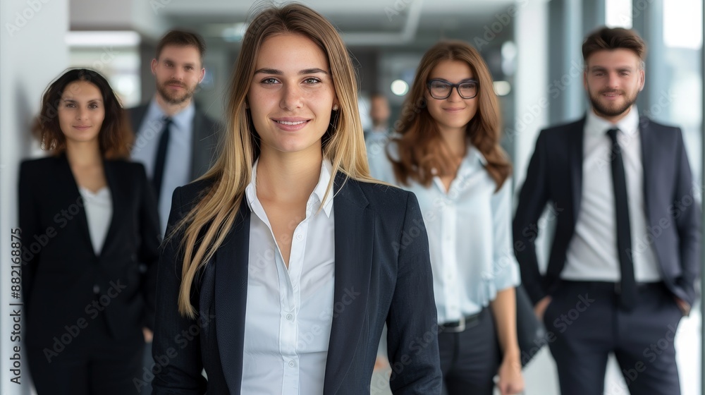 Portrait of Business Team Standing Together Smiling Portrait of Business Team Standing Together Smiling