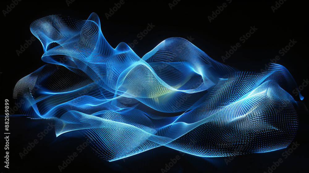 Obraz premium Dynamic 3D Illustration of a Futuristic World with Bright Glow