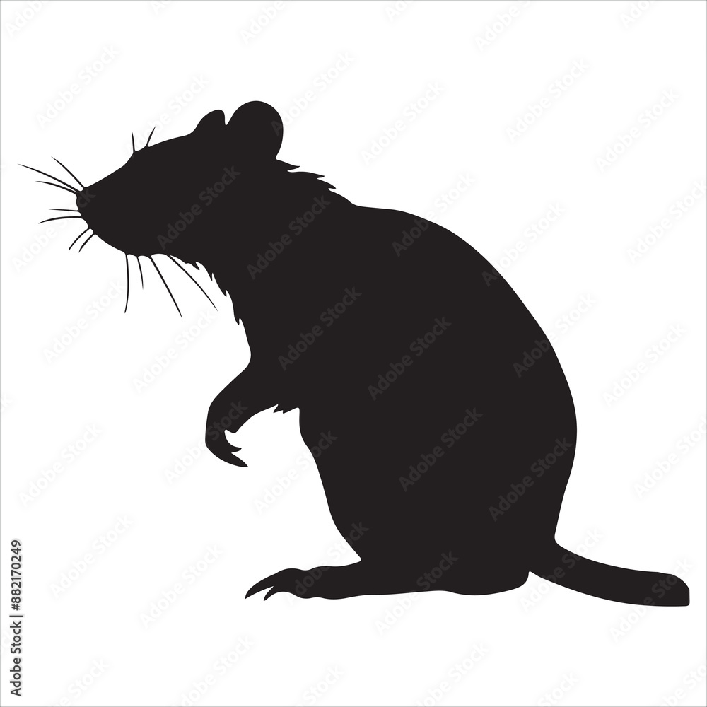 Rat silhouettes white background
Rat silhouettes white background