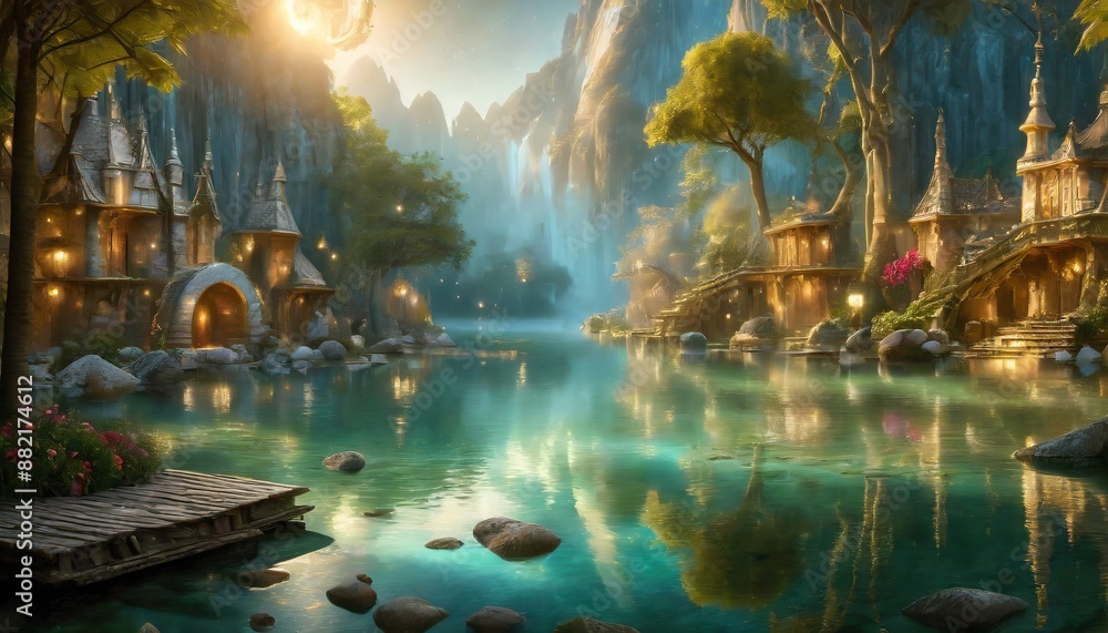 Obraz premium tropical island at night