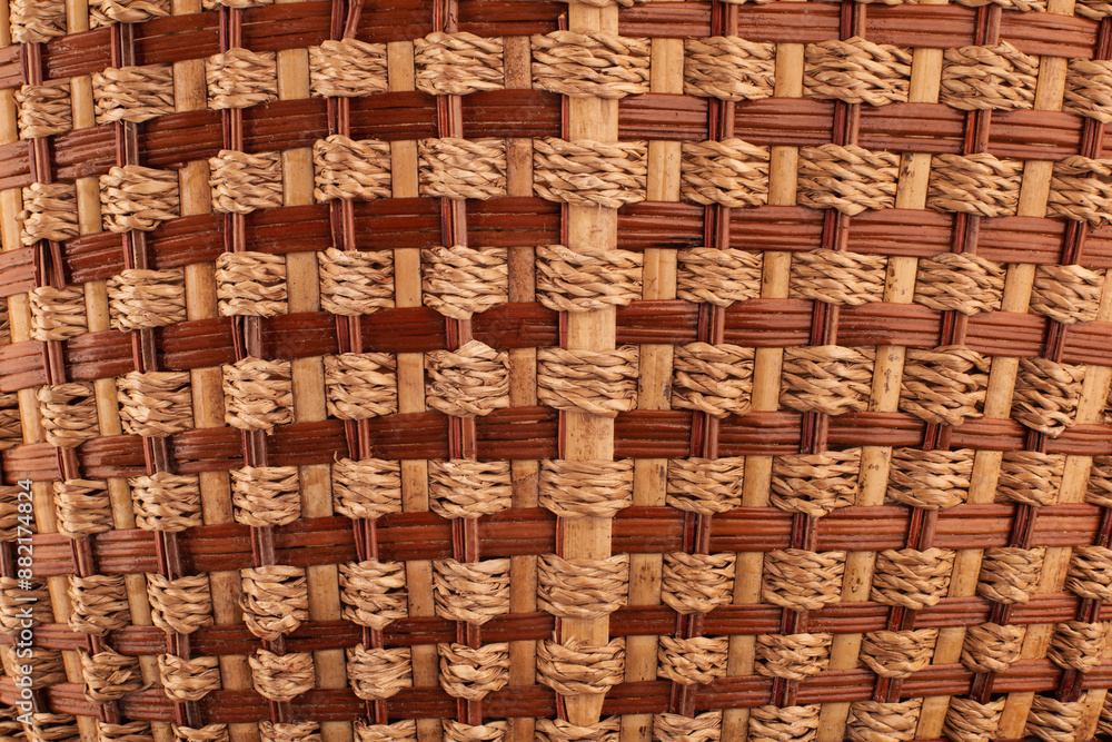 Obraz premium Abstract Natural Wicker Background Or Texture. Wicker wood.