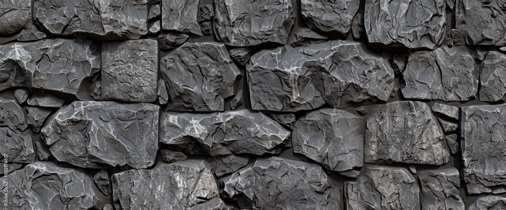 Gray stone wall with a black-and-white style, perfect for an abstract art background Gray stone wall with a black-and-white style, perfect for an abstract art background