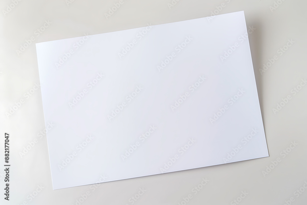 Blank sheet of the white page in copy space. Top front view white paper. Suitable for mockups. AI generated. Blank sheet of the white page in copy space. Top front view white paper. Suitable for mockups. AI generated.