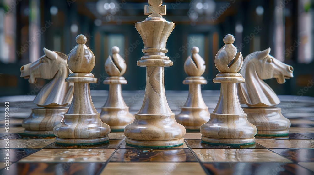 chess board with a chess set on it chess board with a chess set on it