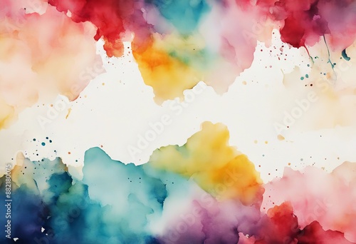 colours blot canvas abstract painting watercolor art background horizontal acrylic texture smear