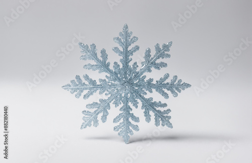 snowflake crystal In front of white background