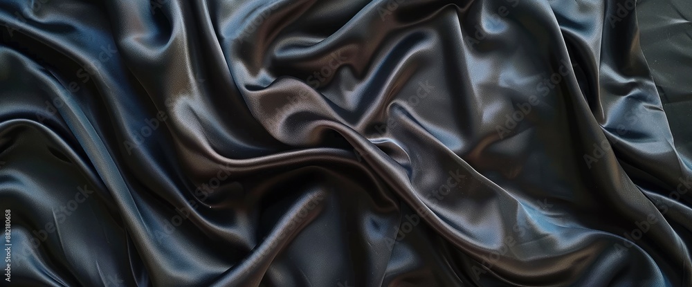 Black fabric close-up, perfect for sleek and elegant designs Black fabric close-up, perfect for sleek and elegant designs