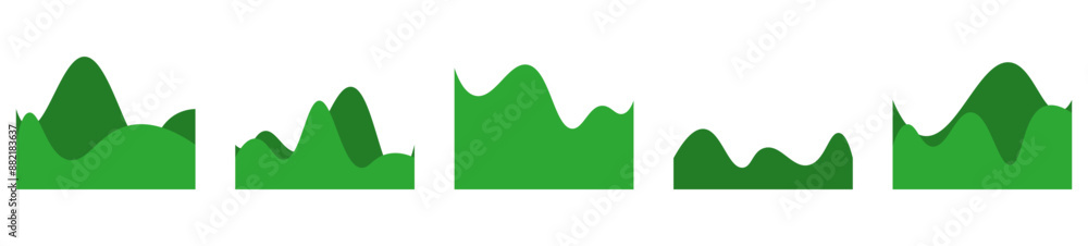 Card banner border wavy green abstract curve design vector Card banner border wavy green abstract curve design vector