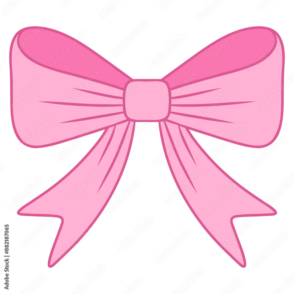 pink ribbon bow illustration pink ribbon bow illustration
