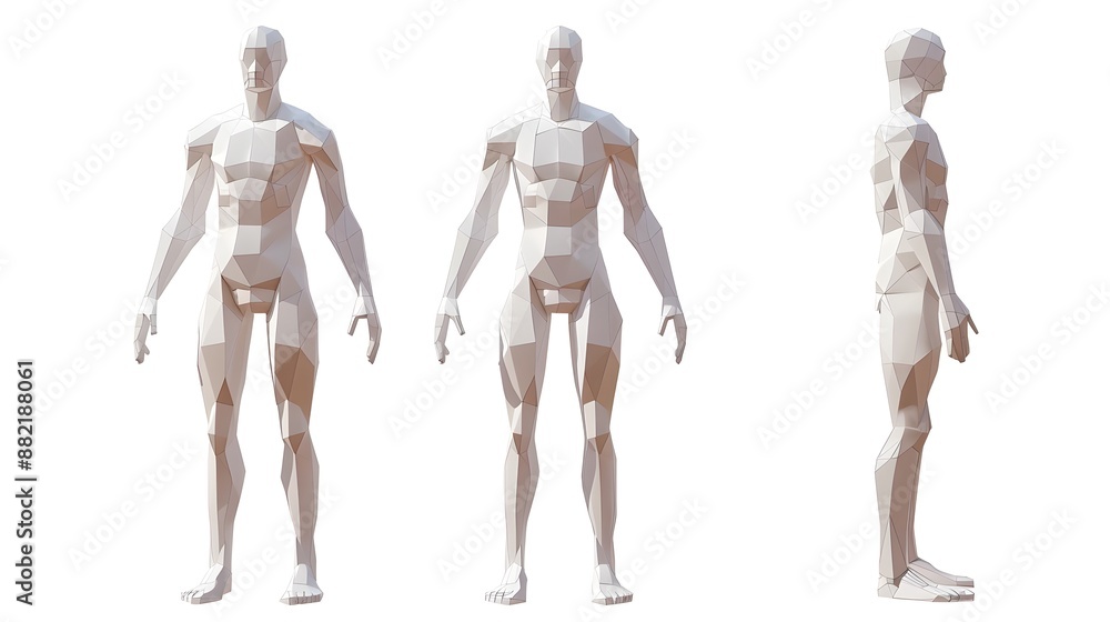 Stylized Wireframe Human Figures in Minimalist Futuristic Digital Stylized Wireframe Human Figures in Minimalist Futuristic Digital