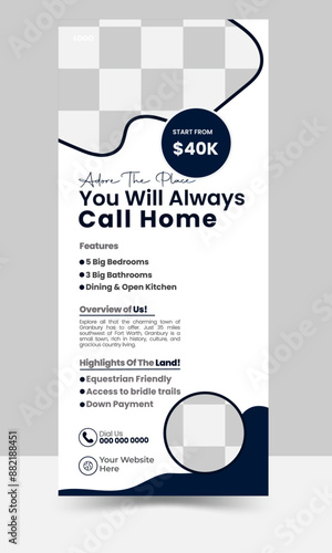 Real Estate Pull Up Banner Design.