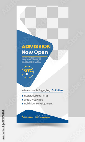 Admission Roll Up Banner Design.