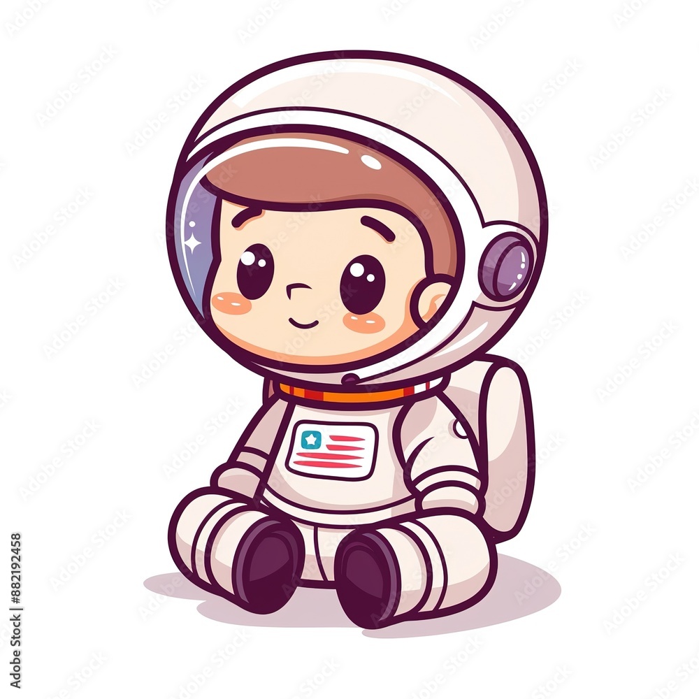 Cute Astronaut Kid Wearing Suit Cartoon Icon Illustration. Technology Science Icon Concept Isolated Premium, Sticker, Cute Astronaut Kid Wearing Suit Cartoon Icon Illustration. Technology Science Icon Concept Isolated Premium, Sticker,