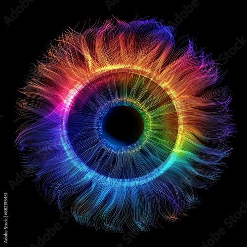 Volumetric Human Iris Animation: Colorful Eye Concept