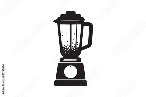 Blender Mixer silhouettes vector illustration.