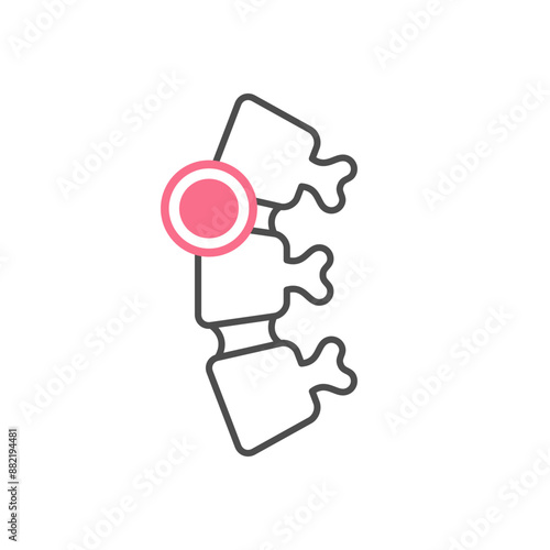 Spine ache line outline icon