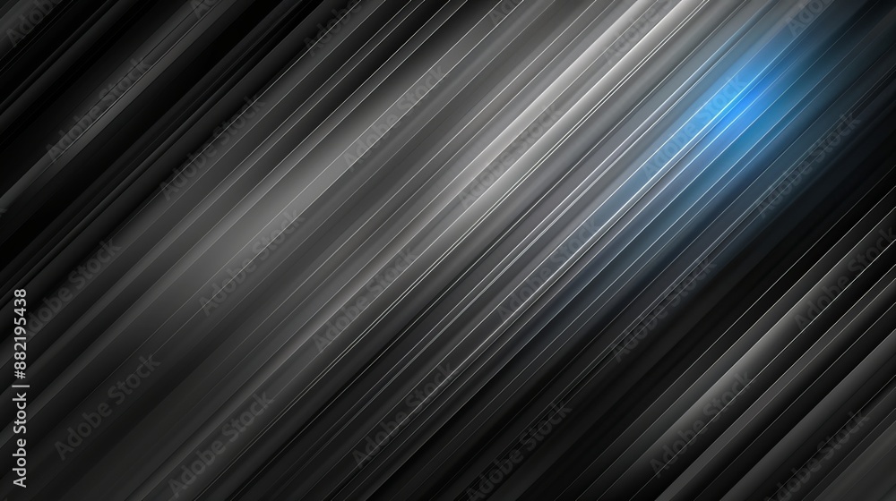 Diagonal Black And White Stripes With Blue Light Diagonal Black And White Stripes With Blue Light