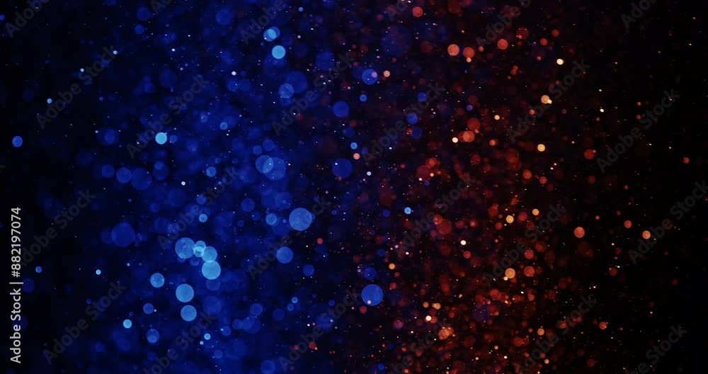 Out-Of-Focus Particles In Blue And Orange Out-Of-Focus Particles In Blue And Orange