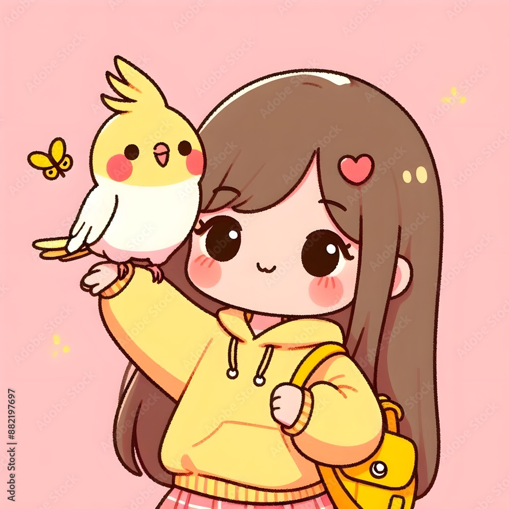 girl with a bird girl with a bird