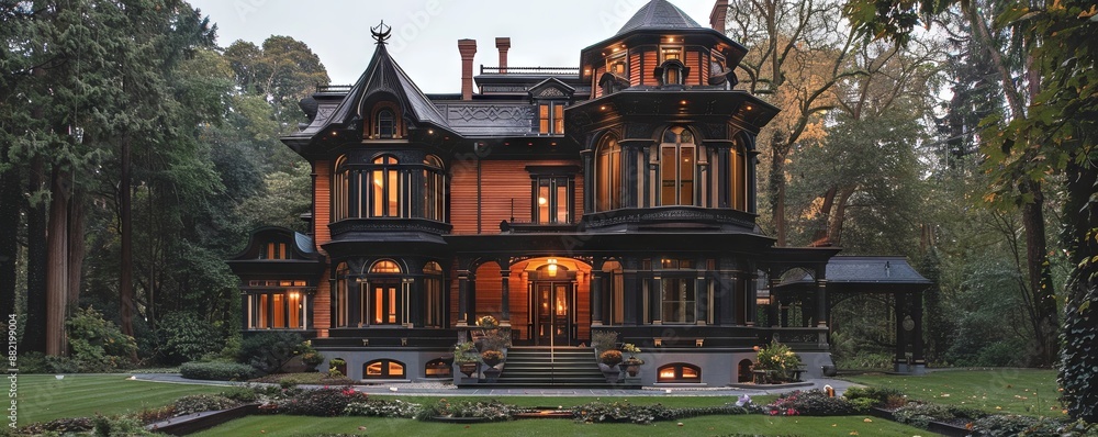 Victorian home with a majestic design. Victorian home with a majestic design.