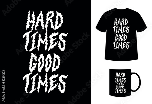 HARD TIMES GOOD TIMES DEVIL t shirt and cup