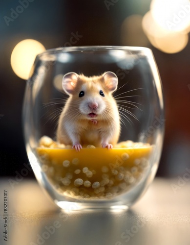 pest tail glass mouse cup peeking hamster prying curious white bonus out animal glasses