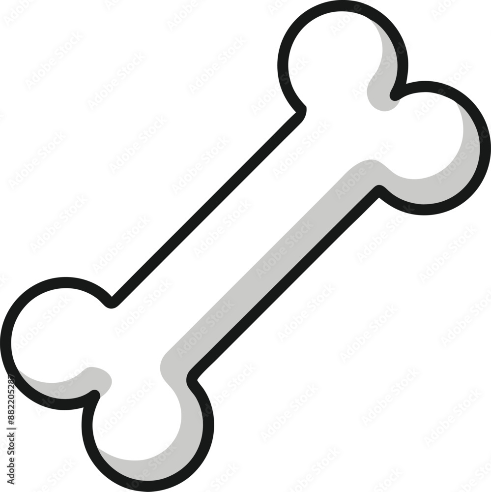 Bone Vector illustration on white background. Premium quality symbols. Stroke vector icon for concept and graphic design Bone Vector illustration on white background. Premium quality symbols. Stroke vector icon for concept and graphic design