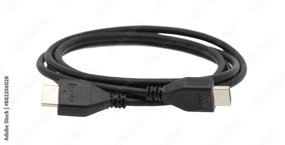 HDMI cable connector roll on transparent background (PNG File) HDMI cable connector roll on transparent background (PNG File)