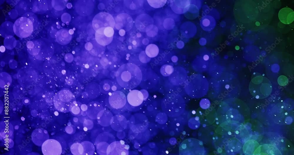 Glowing Purple And Green Particles On Dark Background Glowing Purple And Green Particles On Dark Background