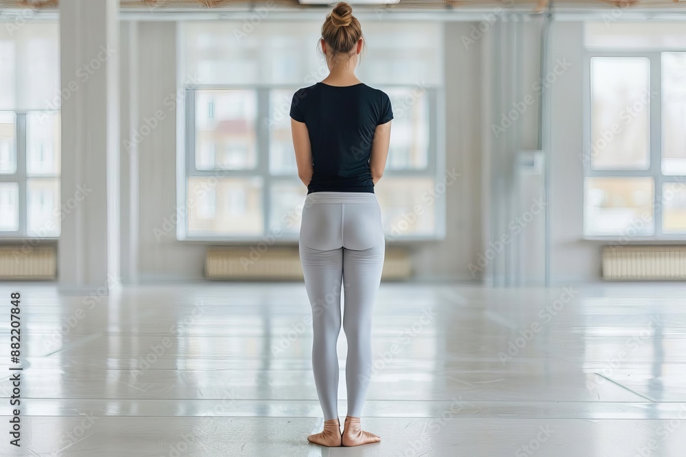 Fototapeta premium Dancer practicing moves, artistic growth, intense activity, resting intervals