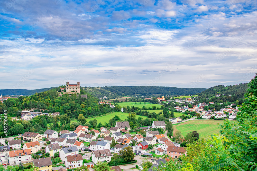 Fototapeta premium eichstätt, beautiful summer city view, germany architecture