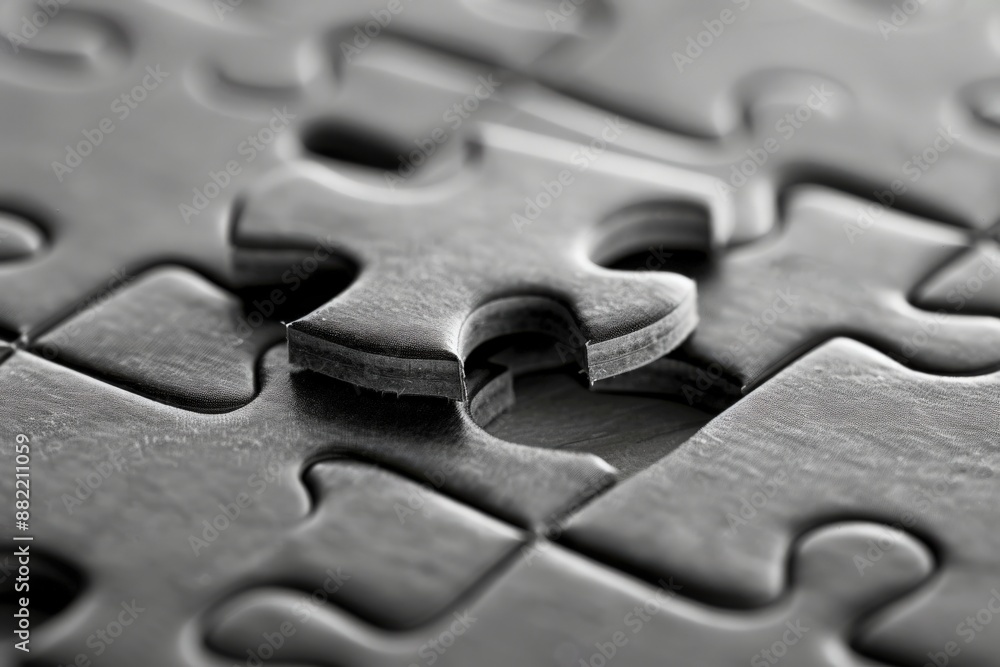 A close-up of a puzzle piece hovering above its corresponding space, highlighting the final stage of completion. A close-up of a puzzle piece hovering above its corresponding space, highlighting the final stage of completion.