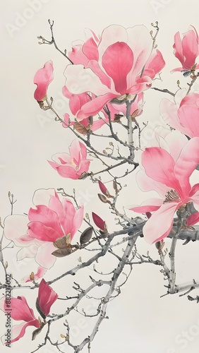 Pink Blossom Magnolia Serenade beauty