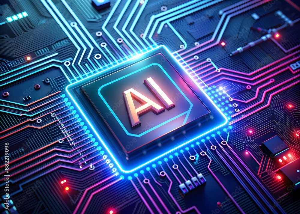 Innovation Technology AI chip on circuit board Innovation Technology AI chip on circuit board