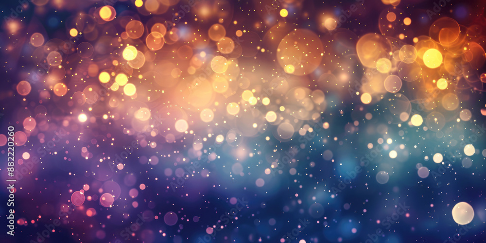 Fototapeta premium A dreamy scene of softly glowing bokeh lights, casting a magical spell, as abstract background