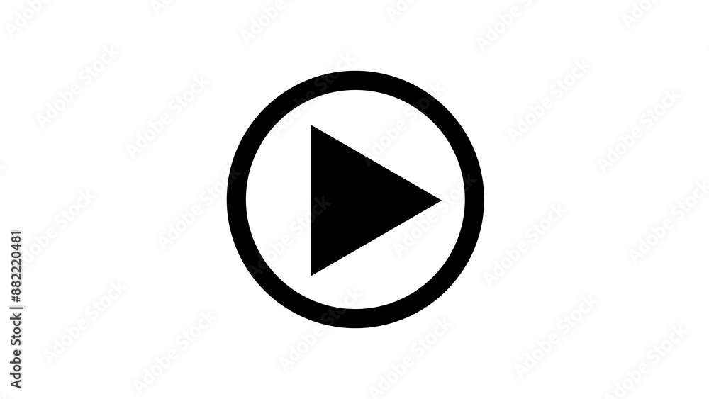 Black circle Play button icon . Video play button icon concept . play button icon isolated on white background.. Black circle Play button icon . Video play button icon concept . play button icon isolated on white background..