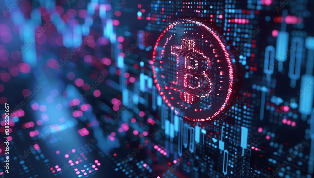 Dynamic banner showcasing the impact of Bitcoin and cryptocurrency. Generated AI Dynamic banner showcasing the impact of Bitcoin and cryptocurrency. Generated AI