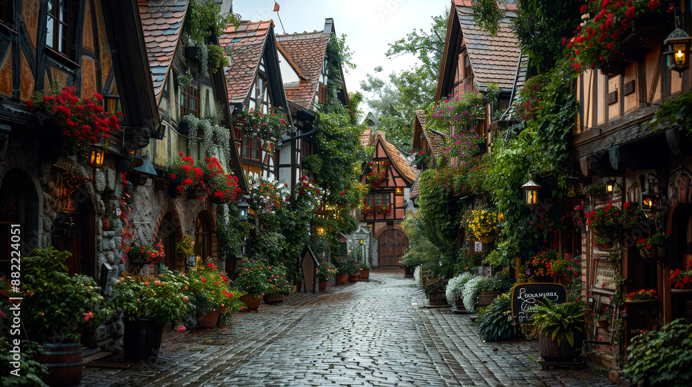 Fototapeta premium street of city medieval