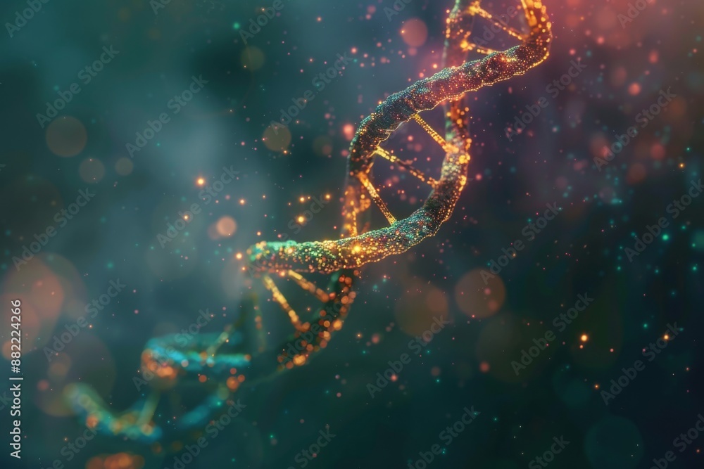 Spiral of DNA double helix. Abstract science or medicine background with DNA strands structure Spiral of DNA double helix. Abstract science or medicine background with DNA strands structure